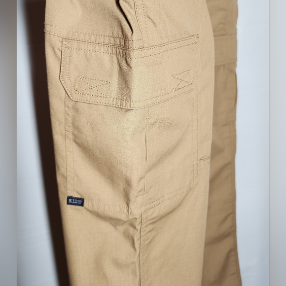 5.11 Taclite Pro Pants 36x30 Relaxed Fit Khaki Cargo Teflon - Picture 5 of 15